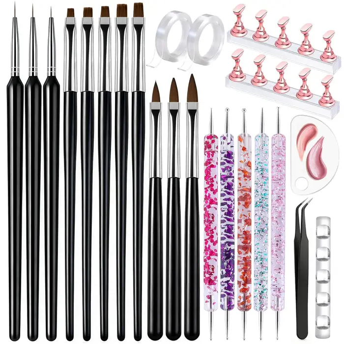 Kit de 23 outils pour nail art – Pinceaux