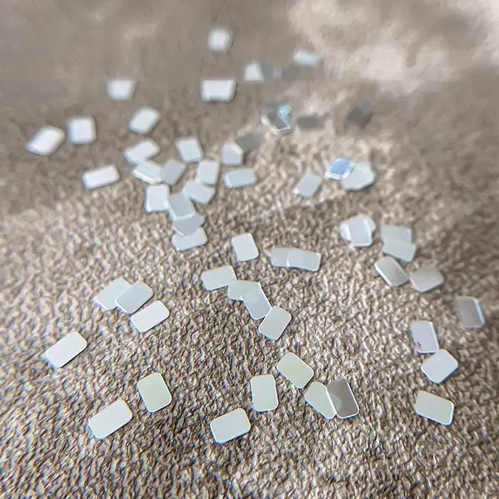 Bijoux à paillettes pour ongles carrés en argent