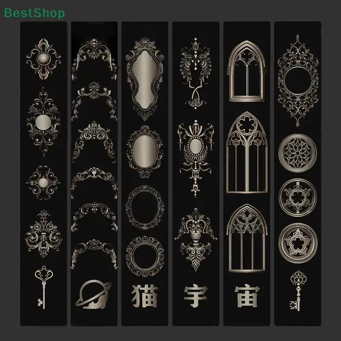 ♥ ♥ ♥ Moule 3D en Silicone pour Nail Art, Style européen, motifs rétro, chandelier, bougie, décor, b
