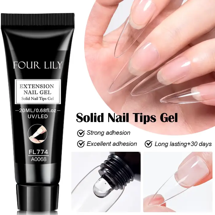 Gel solide pour ongles de 20 ml pour ongles à presser