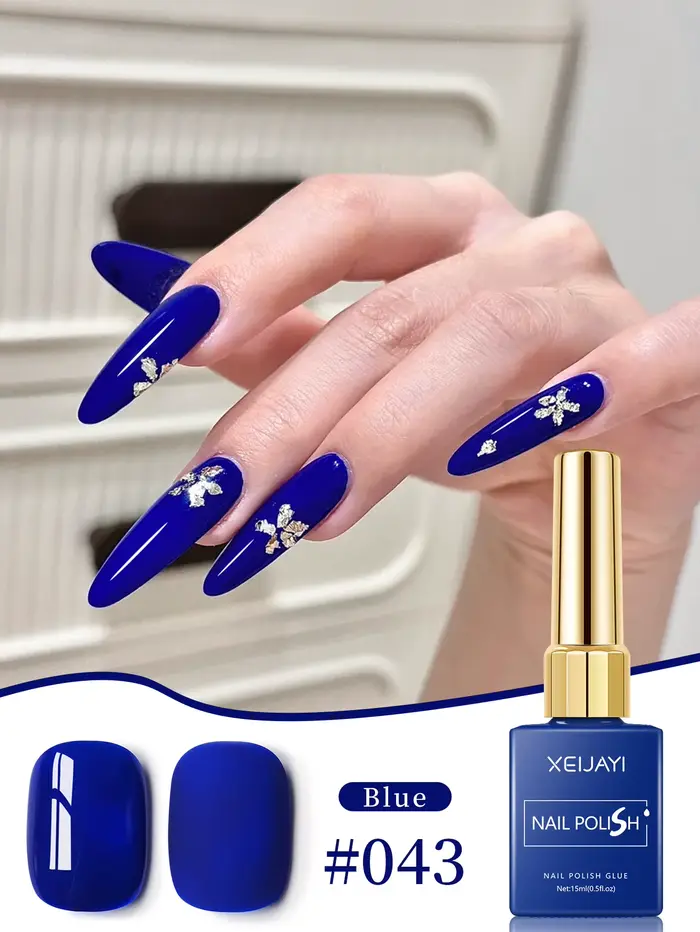 XEIJAYI 1Pc 15ml Vernis à ongles gel bleu - Soak Off UV