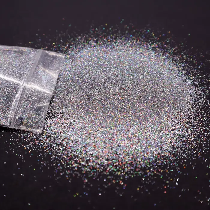 10 g/sac 0.2mm Laser paillettes ongles Chrome poudre