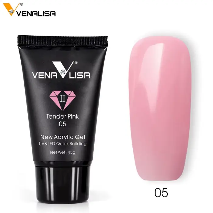 Venalisa nouveau Gel acrylique Poly Extension Gel pour ongles tremper UV LED pointes de tranche de Gel durables séchage rapide Transparent gelée Gel Base couche de finition