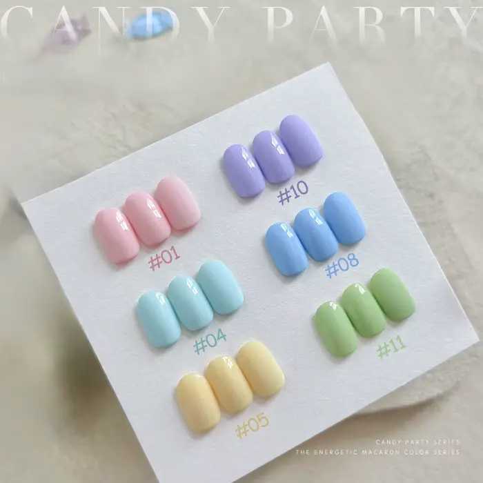 MIANEL 12ML Vernis à ongles gel nude bleu Candy Party 2026 Nouveau vert menthe Dopamine Macaron Couleur Nail Art 1-12 pièces