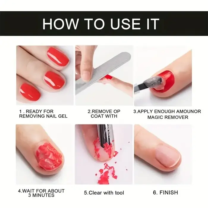 Gel de manucure Magic Polish Glue 15ml, facile à enlever, pour le nettoyage des faux ongles synthétiques, vernis pour femmes.