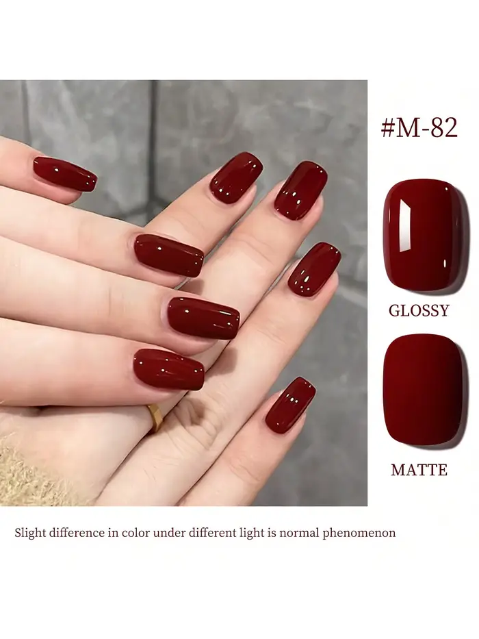 Vernis à ongles Gel rouge 15ml, traitement à la lumière UV pour Nail Art, manucure à faire soi-même
