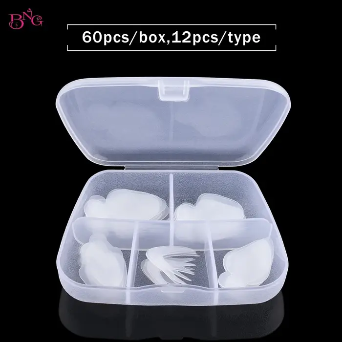 Coussinets en Silicone souple réutilisables, pochoir français, autocollant pour Gel pour ongles Poly