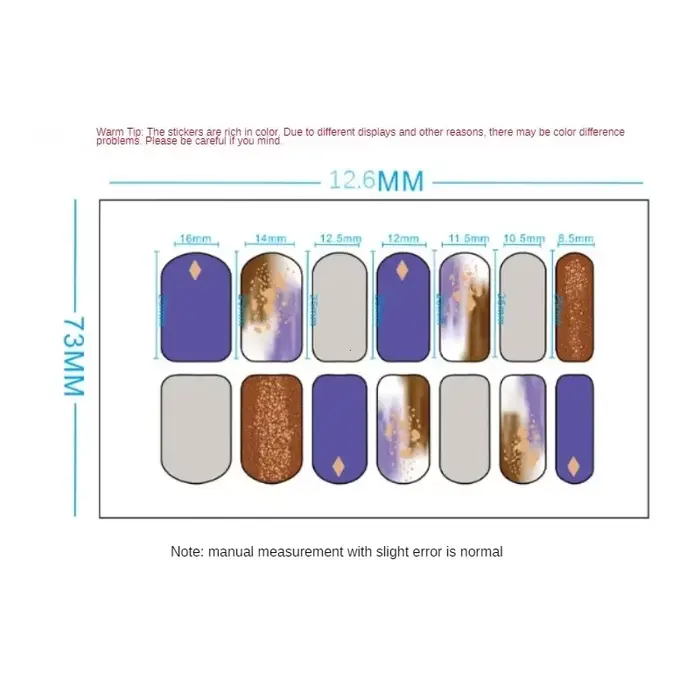 Autocollants pour ongles en Gel Semi-durci