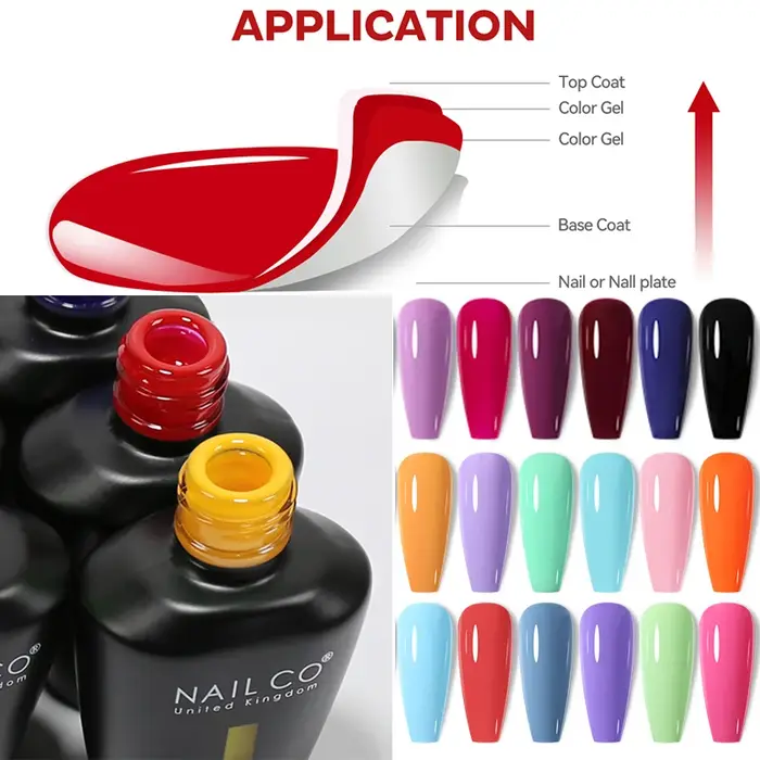 Vernis à ongles gel NAILCO série rouge, rouge foncé hivernal, pailleté, semi-permanent, à retirer par trempage, UV LED, fournitures pour ongles