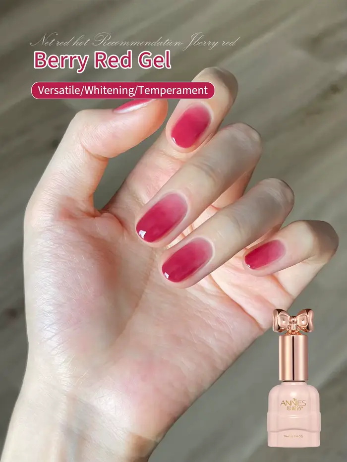 Vernis à ongles gel rouge baie populaire 10ml