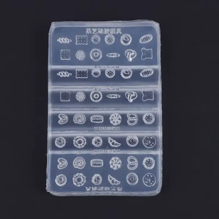 Moule en silicone pour nail art, mini moule à dessert, outils de cuisson pour pain, croissants, toas