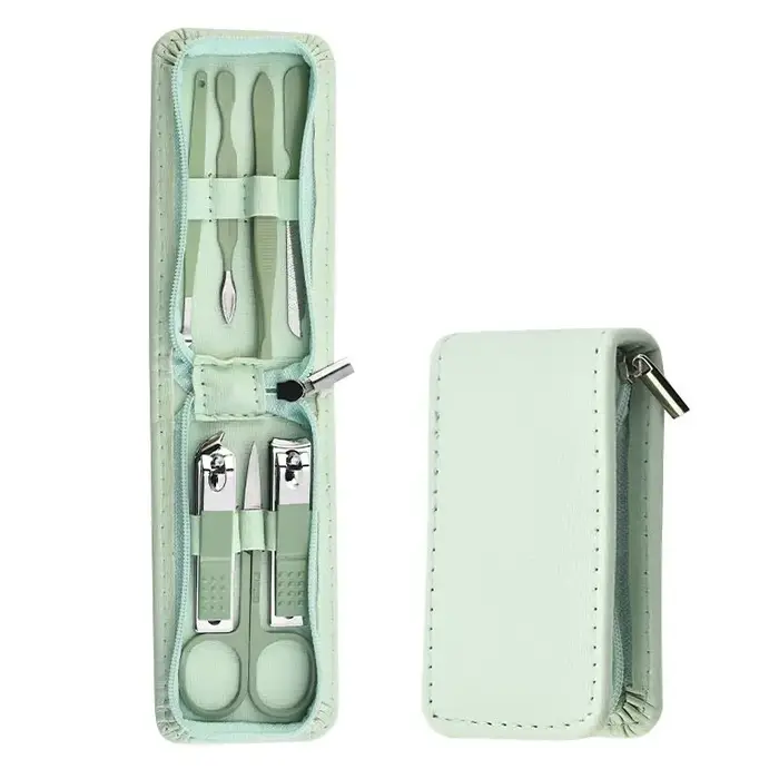 Nouveau vert clair 7-22 pièces/ensemble Kit de manucure en acier de haute qualité multi-fonctionnel professionnel coupe-ongles outils de soins des pieds