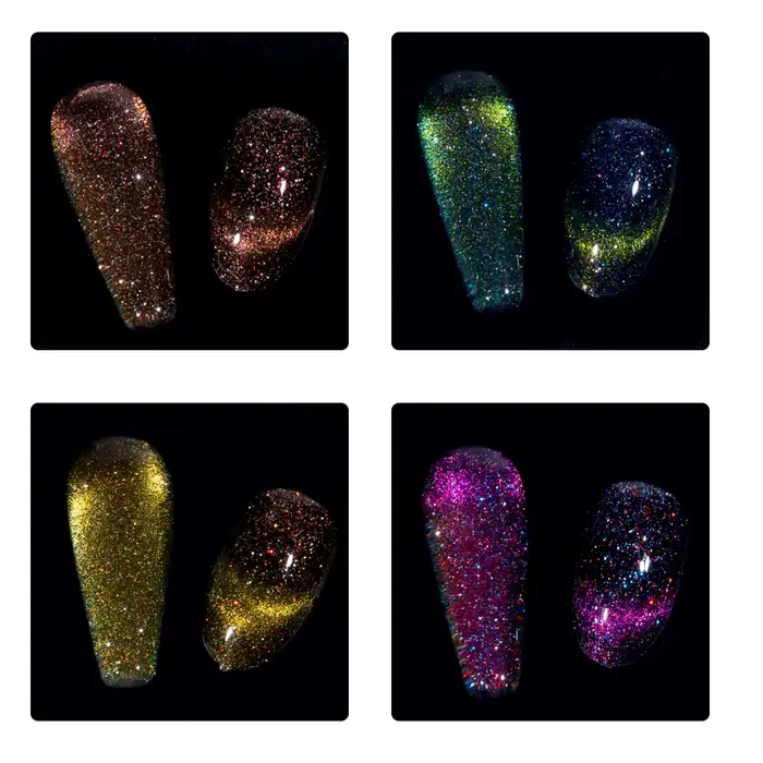 KODIES GEL-Verhéritage gel œil de chat, semi-permanent, laser magnétique UV, diamant coulé, paillettes, gel yeux de chat, vernis pour manucure, 15ml, nouveau