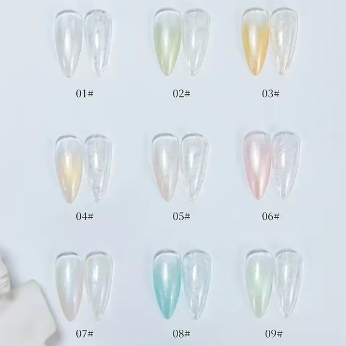 Pour les techniciennes ongulaires et les débutantes, vernis à ongles gel 9 couleurs, dégradé solide, haute saturation, effet blush, adapté à la manucure française