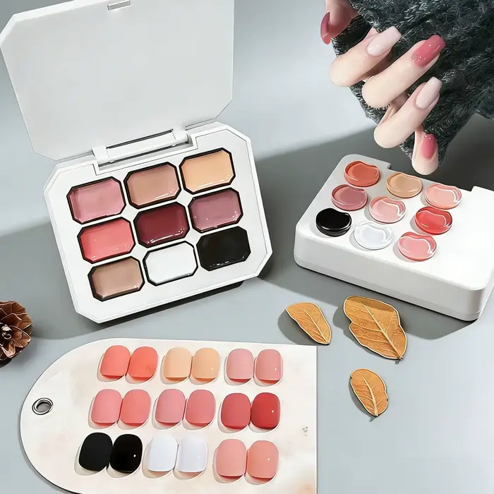 Gel solide pour ongles 9 couleurs
