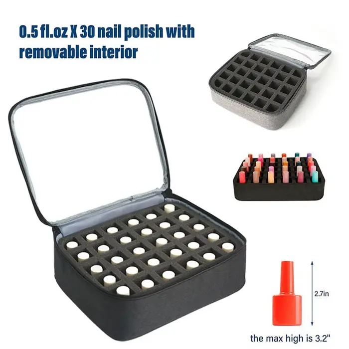 30 bouteilles de sac de rangement de vernis à ongles