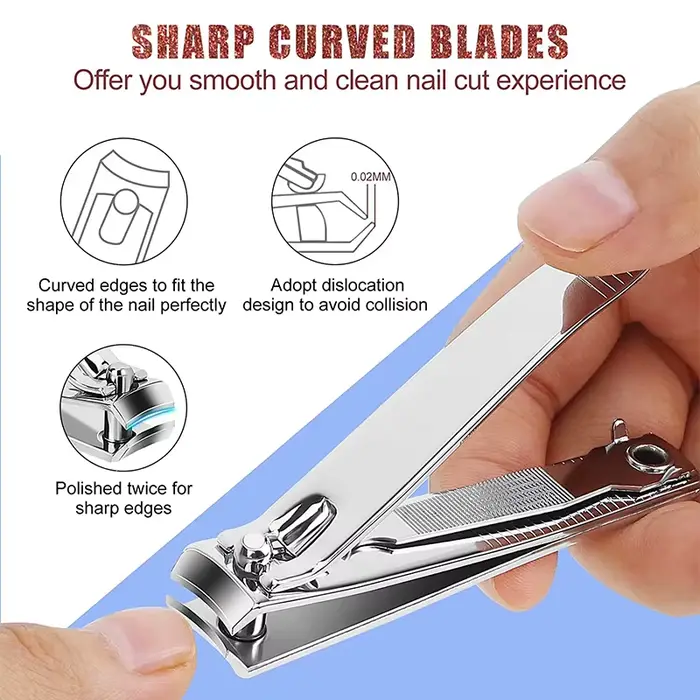Coupe-ongles Premium tranchant et robuste en acier inoxydable
