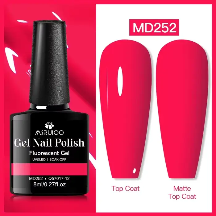 Vernis à ongles Gel Fluorescent 8ml Vernis été néon Semi Permanent UV Gel Vernis à tremper les ongle