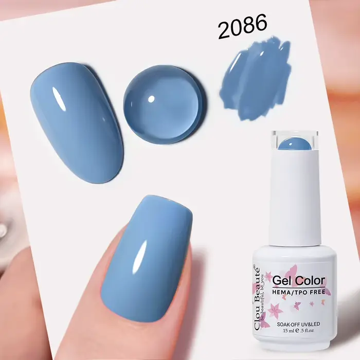Clou Beaute série bleue vernis à ongles gris vert chanceux vernis à ongles Gel vernis Gellak UV/LED 