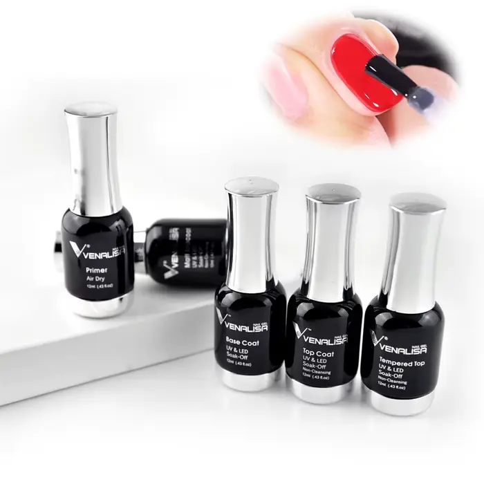 Venalisa 12ml TPO gratuit diamant couche de finition fourniture Nail Art émail Gel vernis à ongles brillant paillettes