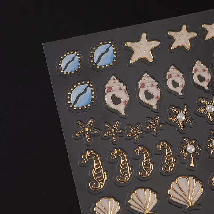 Autocollants 3D pour ongles Thème Océan Estival