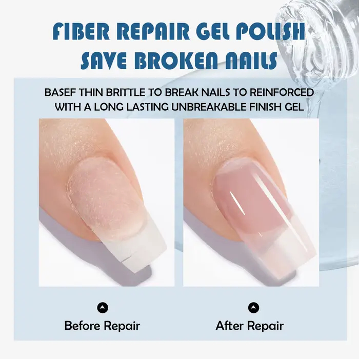Vernis à ongles Gel à Base de caoutchouc et Fiber de verre