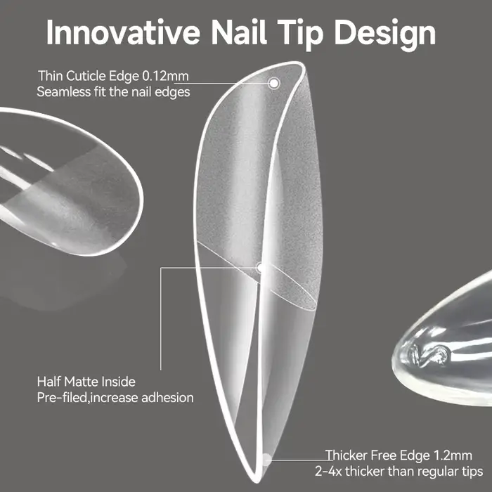 UR SUAGR 320 pièces Capsules d'ongles pré-montées transparentes INSTANT-APEX