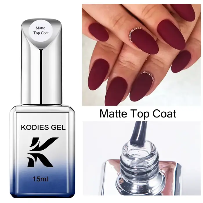 KODIES GEL mat couche de finition UV Gel vernis à ongles 15ML fort velours mat Gel