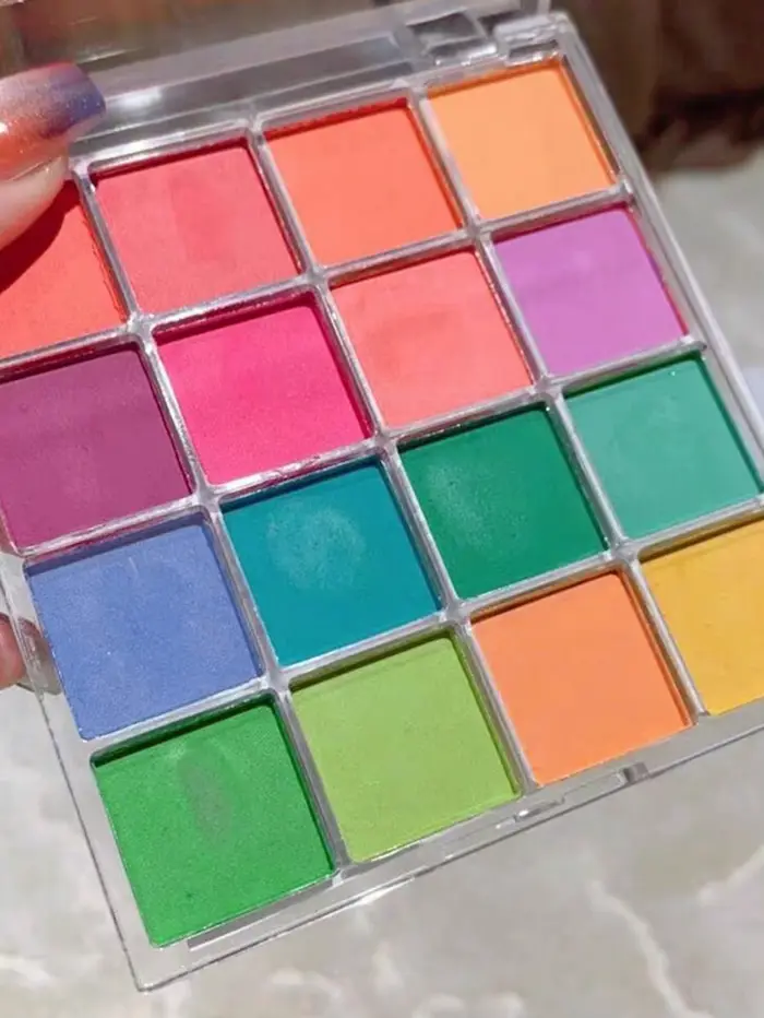 Palette de poudre à paillettes pour ongles, 40 couleurs, dégradé solide, longue durée, poudre à tamp