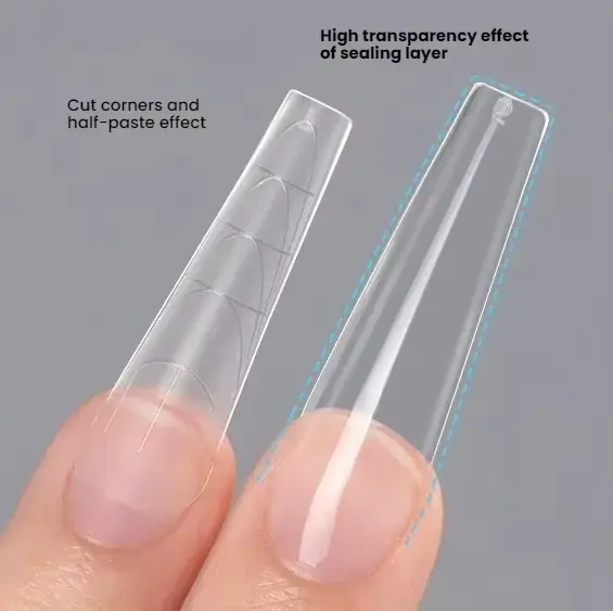 Faux ongles ABS longs et mats sans couture