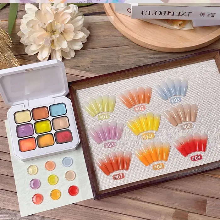 Ensemble de vernis à ongles en gel inspiré de la crème glacée