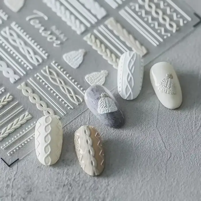 Autocollant pour ongles gravé en acrylique
