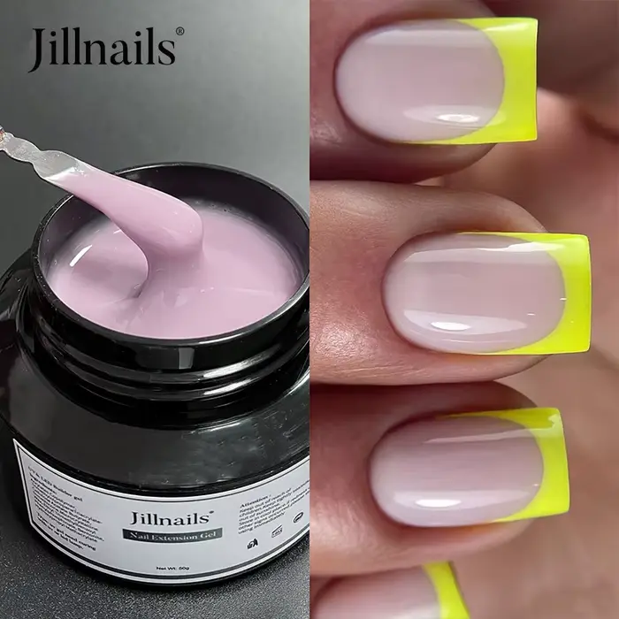 Jillnails Gel moyen rose laiteux russe auto-nivelant constructeur Extension Gel Nail Building 50g