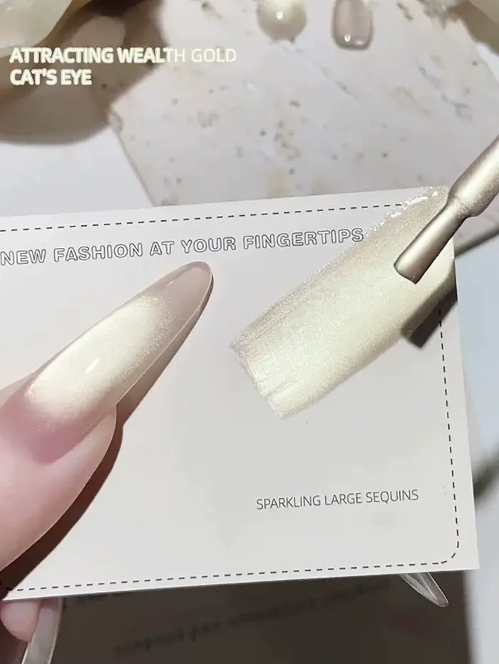 1-24 pièces TC automne et hiver doux brillant or richesse or oeil de chat Gel vernis à ongles polyva