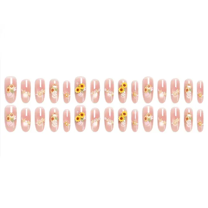 24 faux ongles tournesol 2024