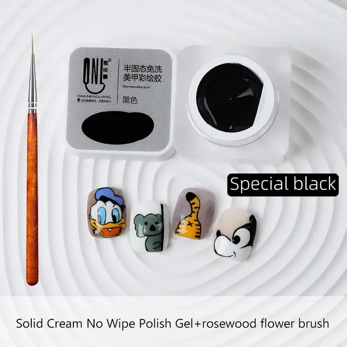 5ml Nail Art peinture UV Gel vernis noir blanc couleurs 3D fleur dessin tremper LED