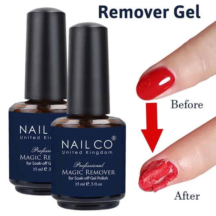 NAILCO 15ml Magic Remover – Dissolvant rapide pour vernis à ongles semi-permanent, gel UV et colle à ongles