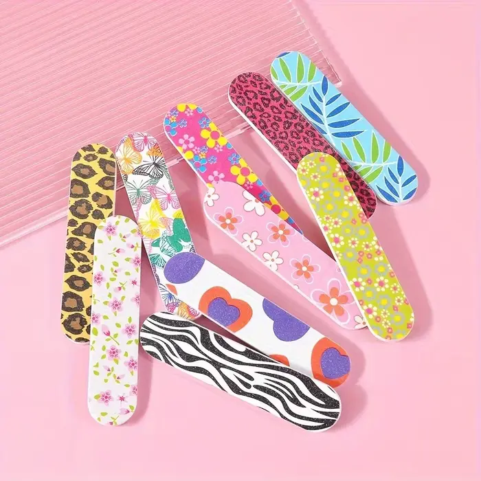 5/10/25 pièces limes à ongles planches Double face Mini