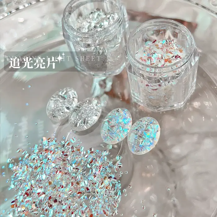 1/2 boîtes de paillettes 3D éblouissantes pour ongles