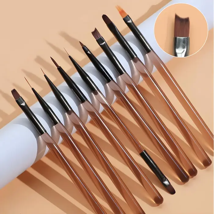 Stylo de conception pour Nail Art, outils de peinture avec Extension d'ongles, brosse à Gel, Salon d