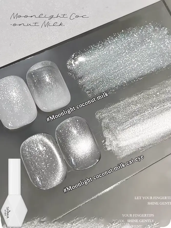 1-21 pièces WS style japonais scintillant blanc Gel vernis à ongles Fine