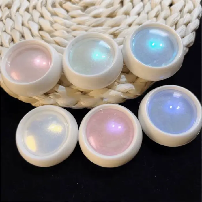 6 pots de poudre à ongles effet miroir sirène