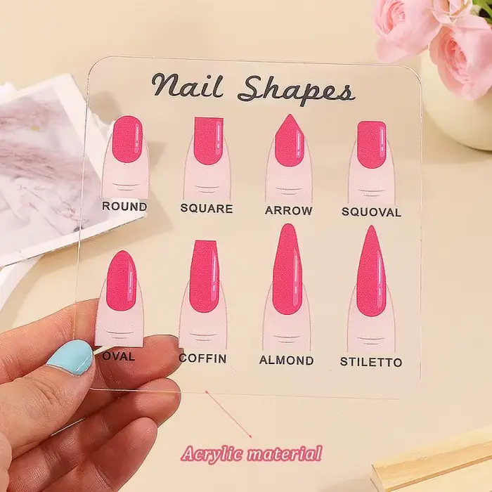 Panneau d'affichage de formes d'ongles