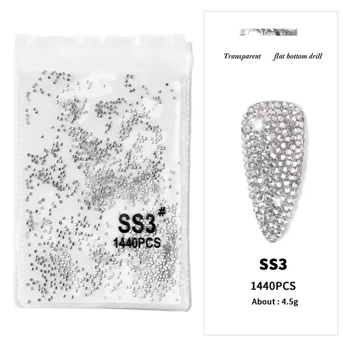 Strass pour ongles transparents/AB SS3-SS16