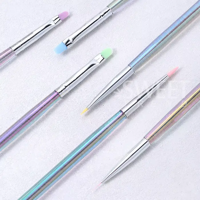 SWEET TREND - Lot de 6 pinceaux pour nail art