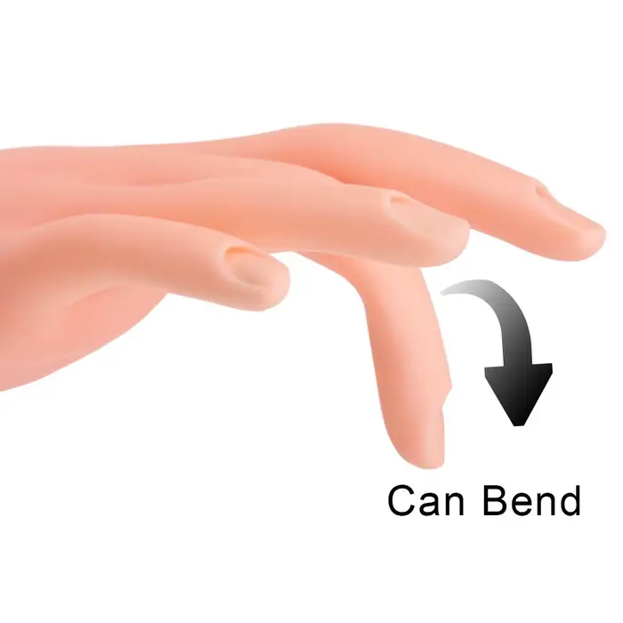 Silicone Nail Art pratique main acrylique faux ongles formation ongles modèle doux Flexible pliable Mannequin manucure outils