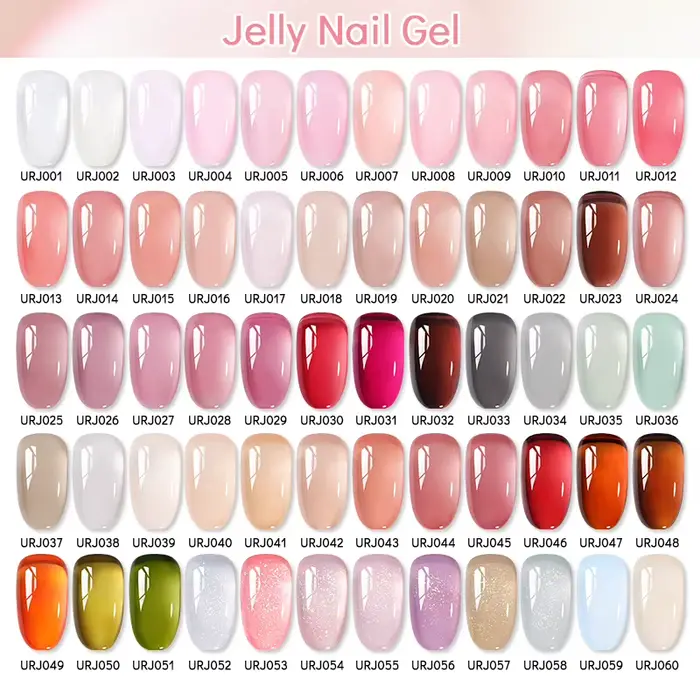 UR SUGAR 15ml gelée nue Gel vernis à ongles rose clair translucide couleur tremper UV LED Gel