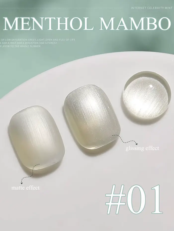 Vernis à ongles gel ZH 6 couleurs, série Menthe Mambo, nouveauté été 2025, gel transparent laiteux b