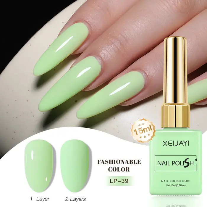 Ensemble de vernis à ongles vert (1/6 pièces) : une collection sélectionnée de verts saisonniers pour un nail art