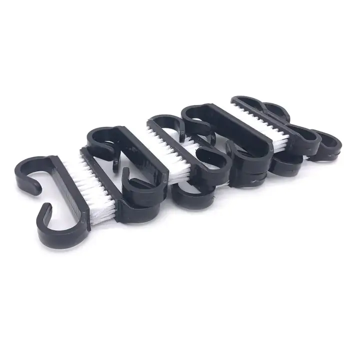 Nouveau Kit de 10 Pinceaux Noirs Professionnels pour le Nettoyage des Ongles